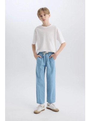 DeFacto Straight Fit Klasik Düz Kesim Jean Pantolon Erkek Çocuk B5740A825SM