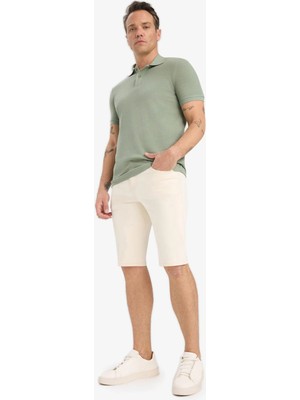 DeFacto Slim Fit Jean Bermuda Şort B0380AX25SM