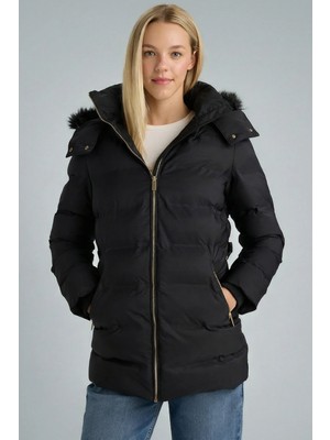 DeFacto Su Geçirmez Regular Fit Kapüşonlu Fermuarlı Parka F7424AX26SP