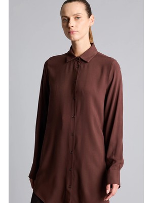 DeFacto Regular Fit Basic Uzun Kollu Tesettür Gömlek Tunik Z3538AZ26SP