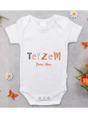 BK Gift Bk Kids Isimli Teyzem Tasarımlı Bebek Body Zıbın - Model 1 9-12 Ay