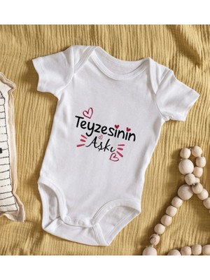 BK Gift Bk Kids Teyzesinin Aşkı Tasarımlı Bebek Body Zıbın - Model 1 9-12 Ay