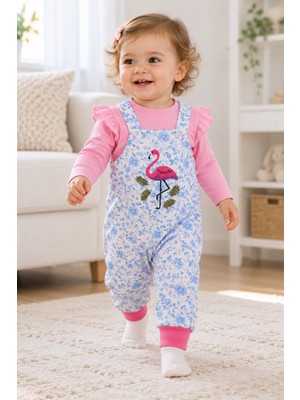 Baby Hola Kız Bebek Çocuk Flamingo Salopet Badi Takım 23388