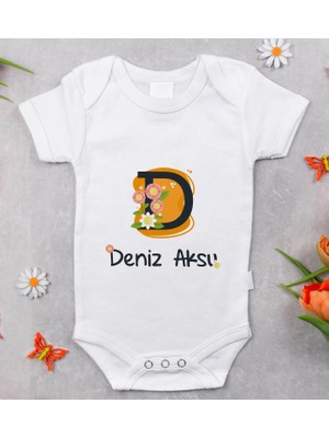 BK Gift Bk Kids Isimli Harfli Bebek Body Zıbın - Model 1 3-6 Ay