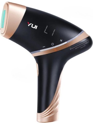 Yui IPLV15 Pro Vücut -Yüz- Bikini Başlıklı Ağrısız Otomatik ve Manuel Atım Buz Lazer Epilasyon Cihazı Siyah