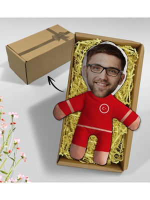 Bk Gift Hediye Kutusunda Kişiye Özel Fotoğraflı Ay-Yıldız Formalı Bebek Yastık-1, Arkadaşa Hediye, Sevgiliye Hediye, Doğum Günü Hediyesi