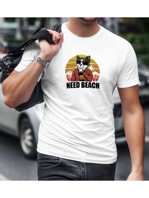 Bk Gift Kedi Tasarımlı Beyaz T-Shirt-2