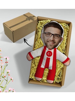 Bk Gift Hediye Kutusunda Kişiye Özel Fotoğraflı Ay-Yıldız Formalı Bebek Yastık-2, Arkadaşa Hediye, Sevgiliye Hediye, Doğum Günü Hediyesi