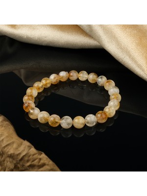 Zaa Sitrin Doğal Taş Bileklik (8mm)