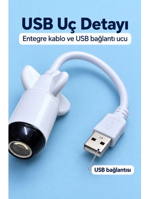sbodurhome USB Projeksiyon Lambası Değiştirilebilir Desen Kartlı Roket Tasarımlı (Kopya)