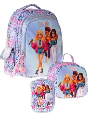 Str Store Üçlü Ilkokul Okul Çanta Seti - Lila - Music Desenli - Kız Çocuk - SETWG-W6044A