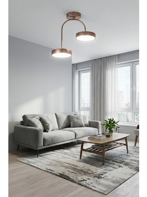 Modavize Sudem Modern Salon Yatak Odası Giyinme Odası Mutfak Beyaz Işık Ledli Renk 2 Li LED Avize