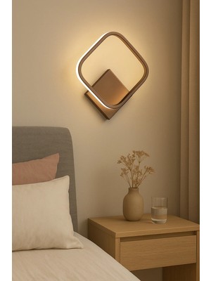 Modavize Nemo Modern Tasarım Kahverengi Renk Gün Işığı Ledli Banyo - Mutfak - Salon Ledli Duvar Tekli Aplik
