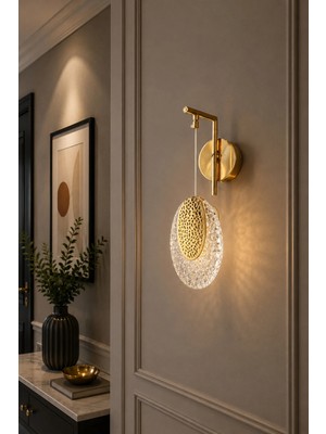 Modavize Viola Modern Tasarım Gold Renk Gün Işığı - Ledli Banyo - Mutfak - Salon Ledli Duvar Aplik