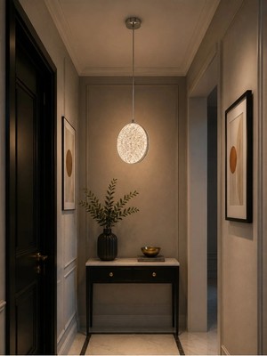 Modavize Lilyum Modern Tasarım Krom 3 Renk (Sarı Günışığı ve Beyaz) - Ledli Banyo - Mutfak - Salon Ledli Sarkıt