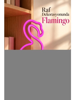 Pembe Işıklı Flamingo LED Lamba Masaüstü Dekoratif