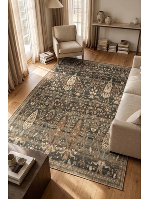 Foldy Outlet Vintage Desenli Digital Baskı Halı OLT  13