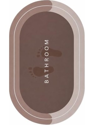 Sihirli Banyo Paspası, Su Emici, Kaymaz Tabanlı, Farklı Model Seçenekleri (Oval-2)