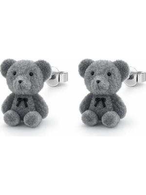 Syn Shop Kawaii Teddy Bear Ayıcık Küpe Yeni Sezon Trend Lüx 1.kalite Tüylü Kız Çocuk Genç Kadın Hediyelik