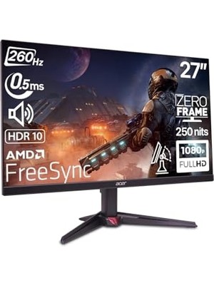 Ertürk Store Nitro VG270W5BMIIPX 27" 260Hz 0.5ms Zeroframe Va Fhd mm Amd Freesync HDR10 Srgb Gaming Monitör