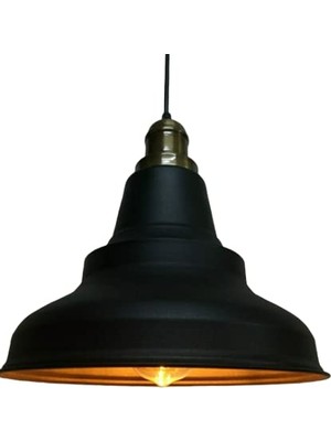 Ertürk Store Rsylight Retro Metal Sarkıt Avize Rustik Tekli Sarkıt Siyah Eskitme Duylu Cafe Mutfak Aydınlatma Siyah RYS000190