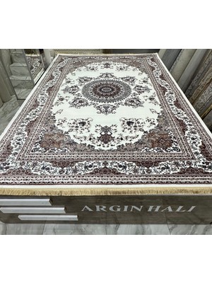 Semerkant Krem Halı Etnik Desen Halı