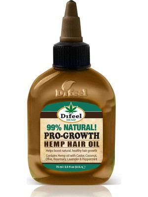 Difeel Kenevir%99 Doğal Kenevir Saç Yağı - Pro-Growth 2,5 Ons