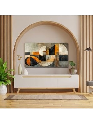Bomii 25 x 35 cm Çok Renkli Soyut Geometrik Desenli Döngü Kanvas Tablo