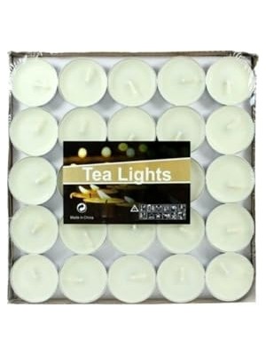 Bomii Beyaz Tealight Mum, 50 Adet