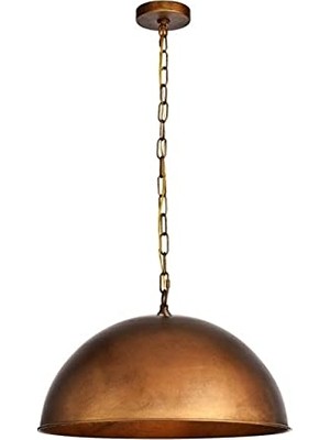 Bomii Mylights Retro Rustik Fırcalı Bakır Eskitme Patina Avize 40 cm