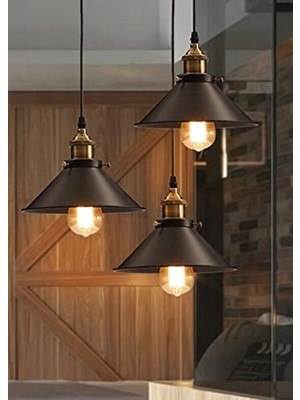 Bomii Mylights Retro Üçlü Rustik Avize Metal Sarkıt 30 cm