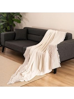 Bomii Naturel Koltuk Örtüsü/şalı Ekru Ekru 170 x 210