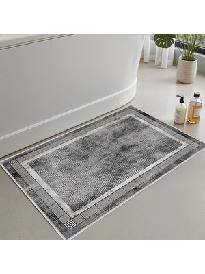Bomii 2'li Set Banyo Paspası, Yumuşak Banyo Halısı, Kaymaz Dot Tabanlı, Su Emici, Makinede Yıkanabilir - 50X60-60X100 cm