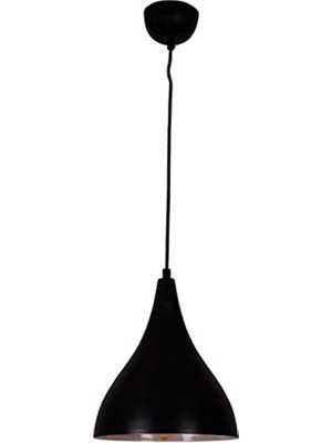 Bomii Rsylight Retro Siyah Içi Beyaz Metal Sarkıt Avize Konik Sarkıt Siyah Içi Beyaz RT5067000