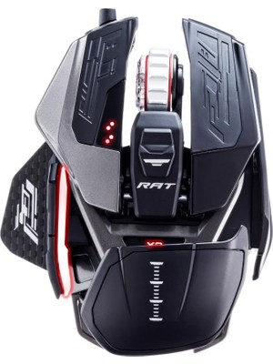Mad Catz Otantik R.a.t. Pro X3 Kablolu Oyun Faresi, 3 Kaydırma Tekerleği Halka Seçenekleri, Ekstra Aksesuarlarla, 10 Kullanıcı Profili Için Yerleşik Bellek, Karbon Fiber Başparmak Dayanakları, Siyah