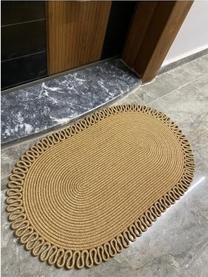 Bomii Dublin Serisi Jüt, Desenli Kapı Önü, Paspas, Banyo Paspası, Balkon Paspası/hediyelik, Ev Eşyası Hasır 50 x 80