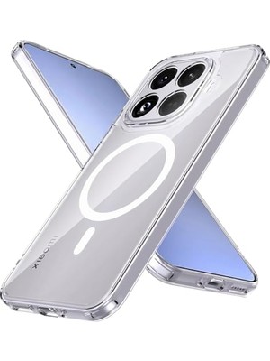 Bomii [mag-Mika] Xiaomi 15T Pro Için Şeffaf Telefon Kılıfı Kamera Yükseltili [magsafe ile Uyumlu] 15T Pro Koruyucu Güçlü Manyetikli Ince Hafif ve Sert Pc Tasarımlı Xiaomi 15T Pro Kılıfı (Şeffaf)