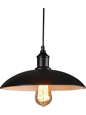 Bomii Rsylight Retro Metal Sarkıt Avize Rustik Tekli Sarkıt Siyah RT2023000