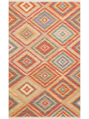 Bomii Nomad Nmd 07 Terra Yıkanabilir, Iki Taraflı Kullanıma Uygun Yumuşak Tuşeli Otantik Kilim, Çok Renkli6,80 x 150