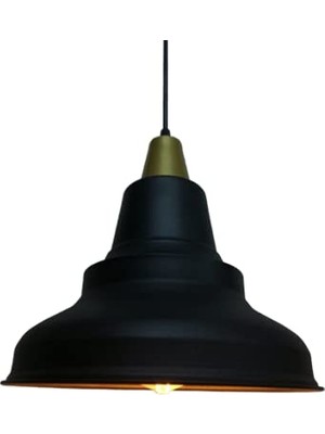 Bomii Rsylight Retro Metal Sarkıt Avize Rustik Tekli Sarkıt Siyah Cafe Mutfak Aydınlatma Siyah RT8010430