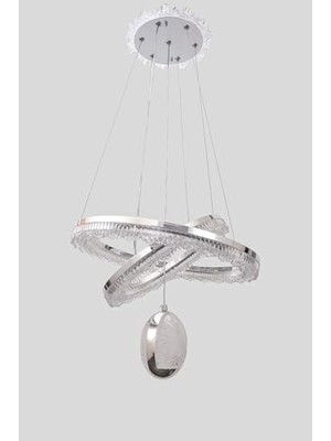 Bomii Rüya Modern Krom Tasarım Sarkıt LED Avize 3 Renk Işık Kristal Görünüm Oturma Odası Yemek Odası Salon Yatak Odası
