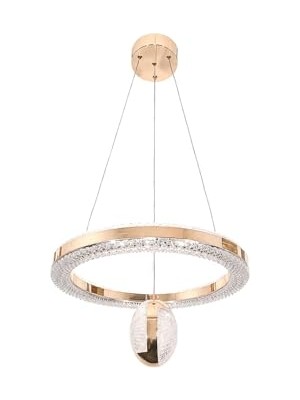 Bomii Inci Gold Modern Tasarım Sarkıt LED Avize 3 Renk Işık Kristal Görünüm Oturma Odası Yemek Odası Salon Yatak Odası