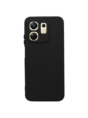 Bomii Infinix Zero 30 ile Uyumlu Kılıf Ince Sıvı Silikon Tam Koruma Yumuşak Jel Silikon Kapak - Siyah