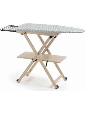 Bomii Ütü Masası Ayarlanabilir/katlanabilir, Masif Kayın Ağacı 135 x 88 x 45 cm Doğal