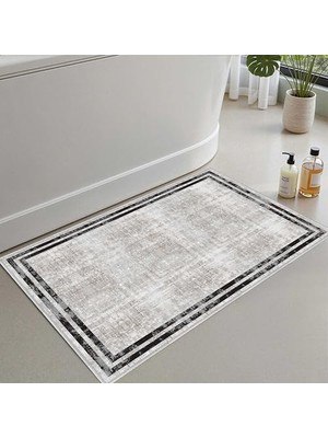 Bomii 2'li Set Banyo Paspası, Yumuşak Banyo Halısı, Kaymaz Dot Tabanlı, Su Emici, Makinede Yıkanabilir - 40X60-50 x 80 cm