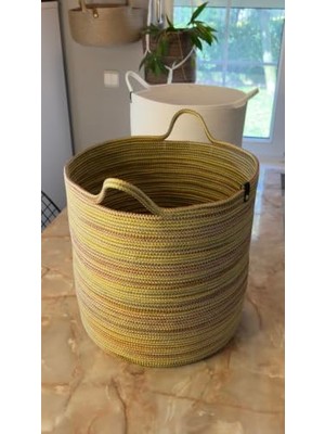 Bomii Gold Işıltılı Antik Renk Büyük Boy Sepet 40 * 40 cm