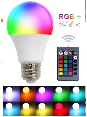 Bomii LED Ampul, Kumandalı Ampul Renk Değiştiren 9W Rgb+White Dimmerlı, RBG009