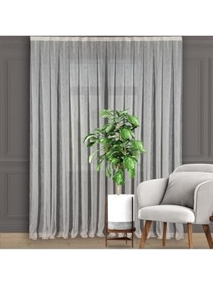 Bomii Tül Perde, Deco Perde Düz Şantuk Normal Pile (1'e 2,5 Pile) Kırık Beyaz Kırık Beyaz 430 x 240