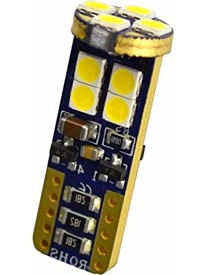 Bomii 12 Ledli Park Plaka Tavan Ampulü T10 LED Dipsiz W5W Canbus - Beyaz