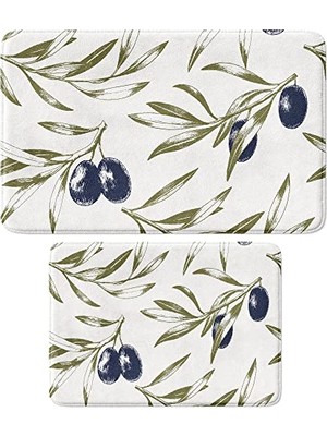Bomii Banyo Paspası, 2'li Set Banyo Halısı Kaymaz Taban, Makinede Yıkanabilir